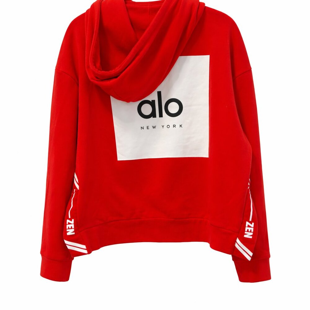 Women's Alo Red Logo Hoodie